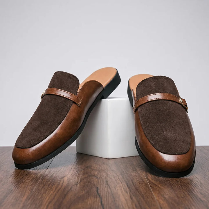 Arman Closed-Toe Mules - Color:Brown;Size:38