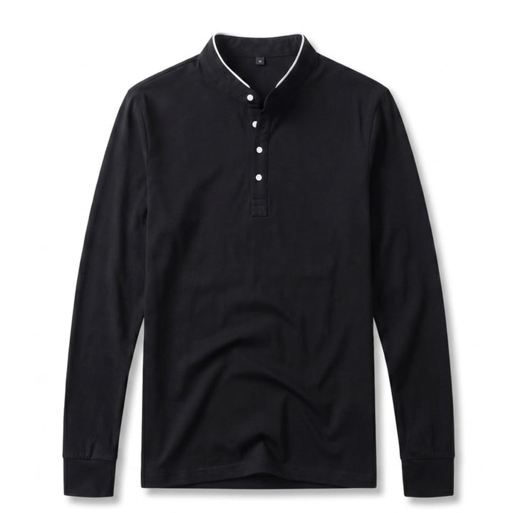 Arthur Mock-Neck Top - Color:Black;Size:S