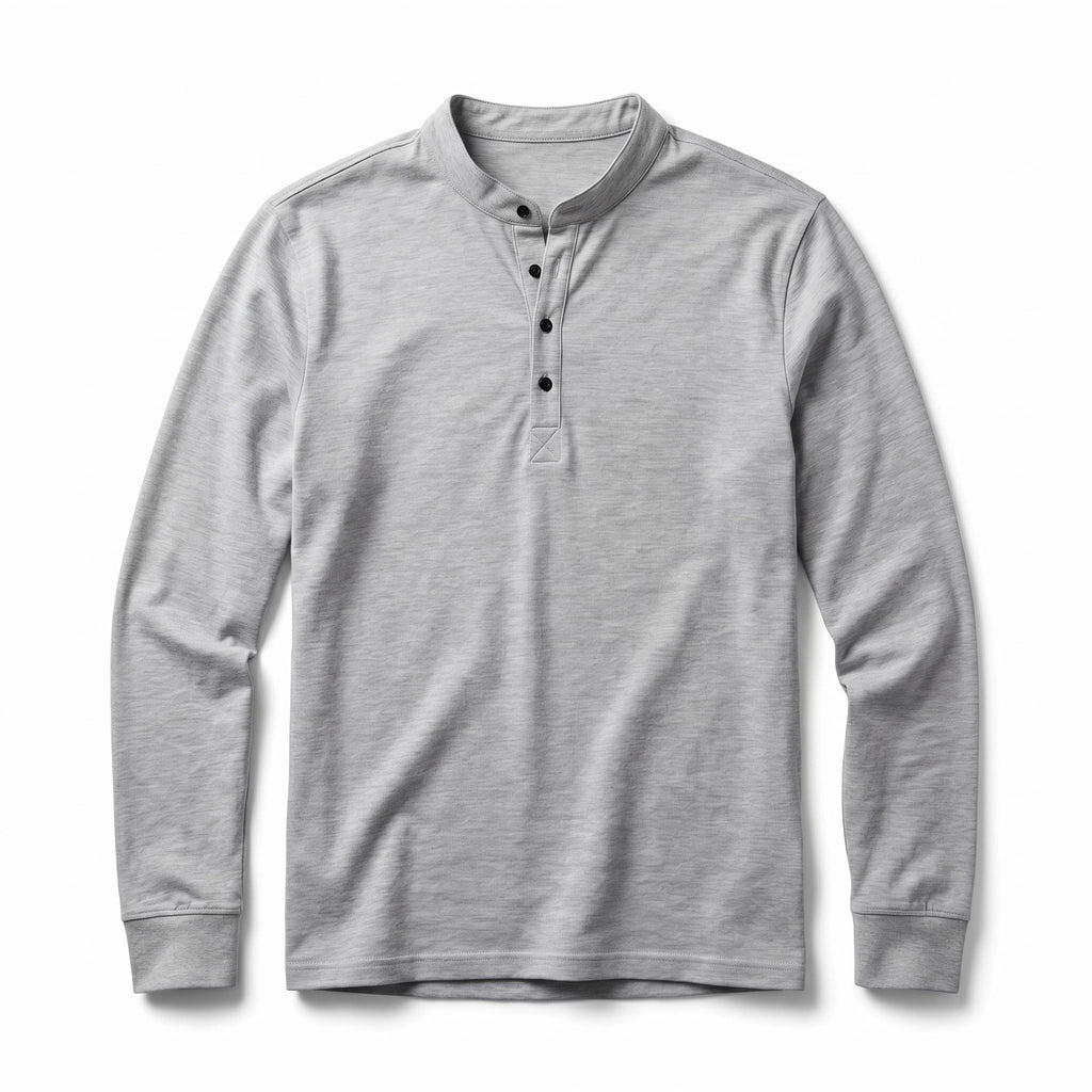 Arthur Mock-Neck Top - Color:Gray;Size:S