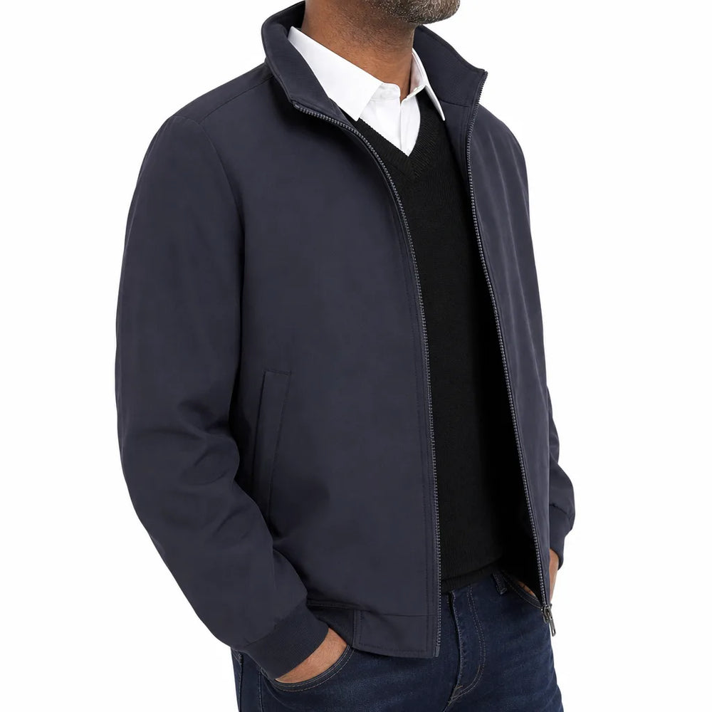 Men's Blue Asher Padded Stand Collar Jacket