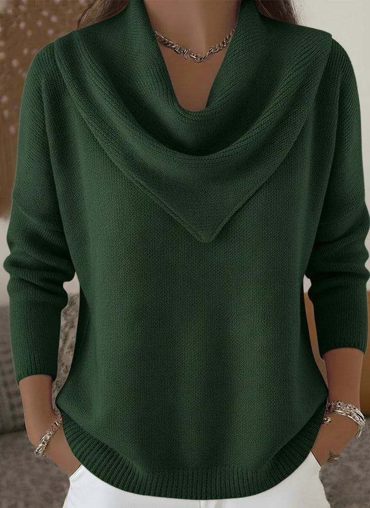 Ashleigh |  Women's Cowl Neck Sweater  - Color:Green;Size:XS