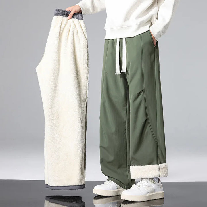 Auden | Men's Cuffed Fleece Pants - Color:Green;Size:S
