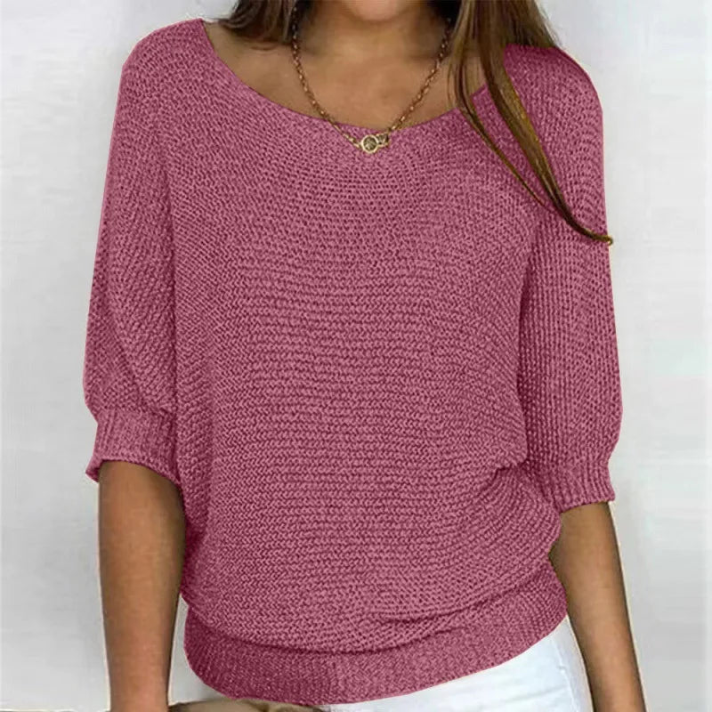 Aurelia | Women's Comfort Knit Sweater - Size:XS;Color:Pink