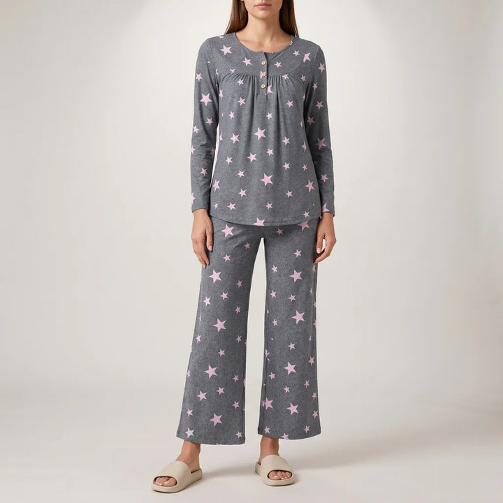 Aurelia | Women's Lounge Pajama Set - Color:Dark Gray;Size:S