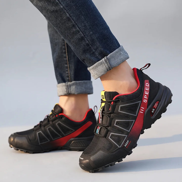 Aurora Trail Running Shoes - Color:Black/Red;Size:36