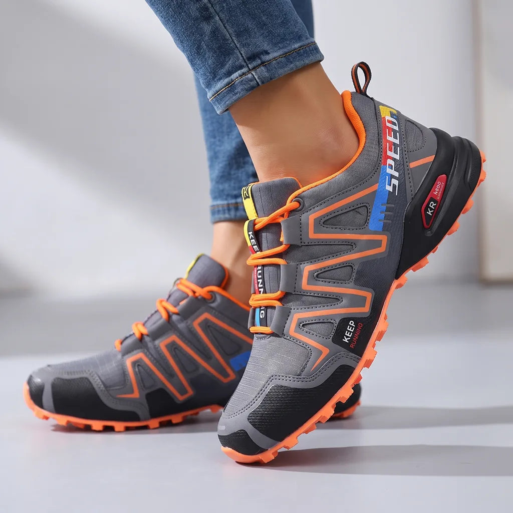 Aurora Trail Running Shoes - Color:Gray/Orange;Size:36