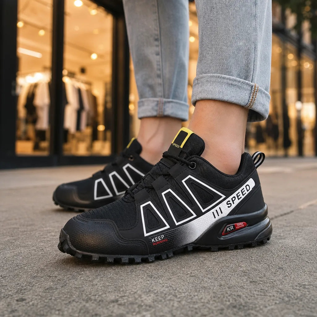 Women's Black/White Aurora Trail Running Shoes