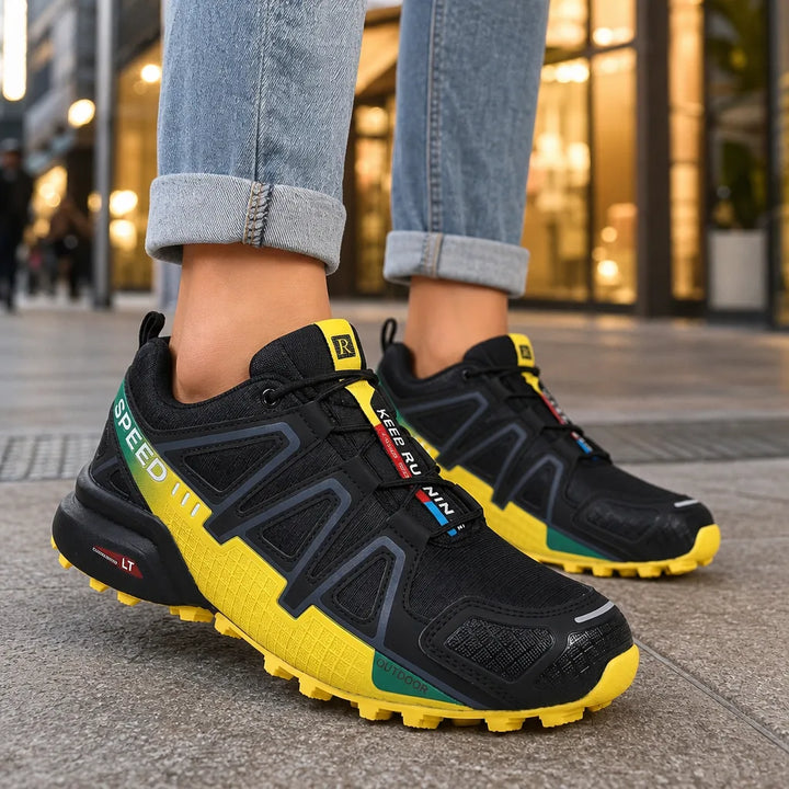 Women's Black/Yellow Aurora Trail Running Shoes