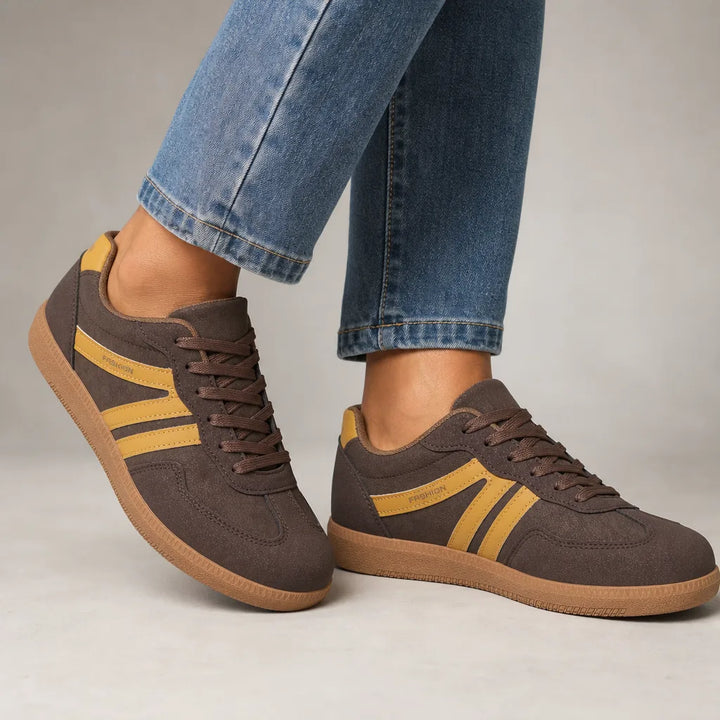 Ava Everyday Low Sneakers - Color:Brown;Size:36