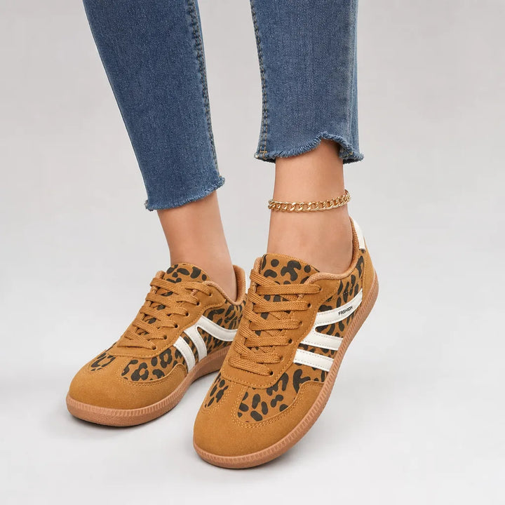 Ava Everyday Low Sneakers - Color:Leopard Print;Size:36