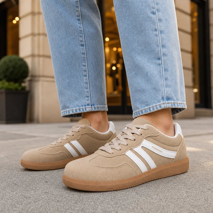 Women's Beige Mills Lightweight Trainers