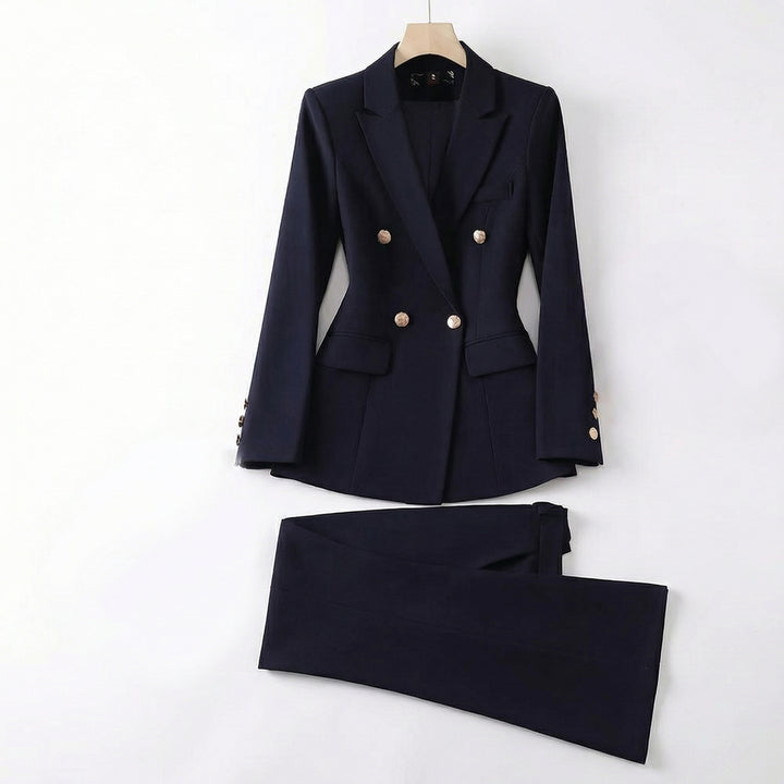 Avery Miller Tailored Suit - Color:Navy Suit with Straight Trousers;Size:XS