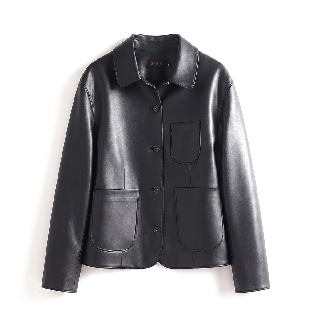 Avery Quinn Collar Jacket - Color:Black;Size:XS