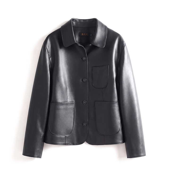 Avery Quinn Collar Jacket - Color:Black;Size:XS