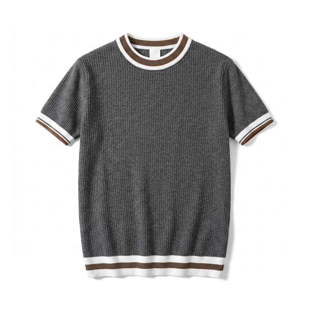 Axel Crew Neck Tee - Color:Gray;Size:S