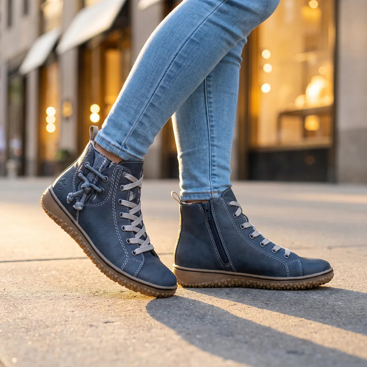 Women's Blue Thornbury Lace Up Ankle Boots