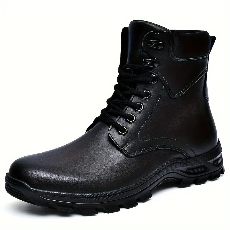 Badger | Men's Waterproof Leather Ankle Boots  - Color:Black;Size:38