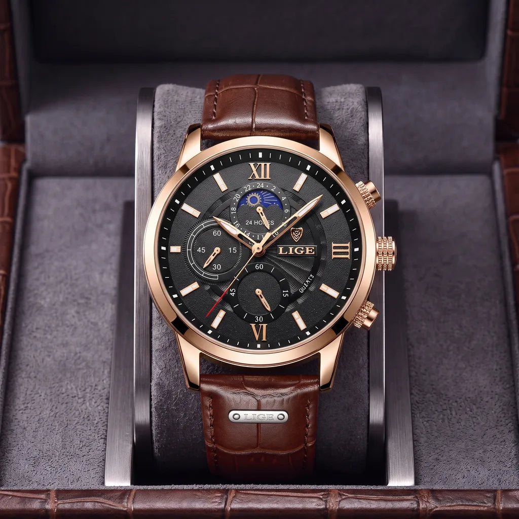 Bancroft | Vintage Watch - Color:Rose Gold Black