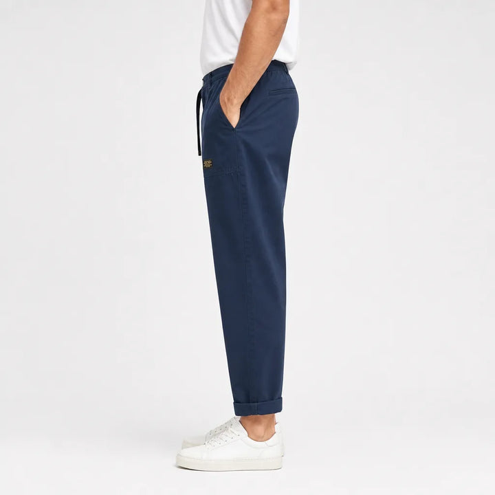 Men's Blue Dresden Cotton Cargo Pants