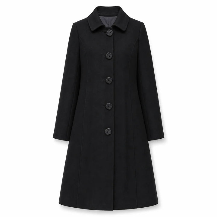 Beatrix Longline Overcoat -G - Color:Black;Size:XS