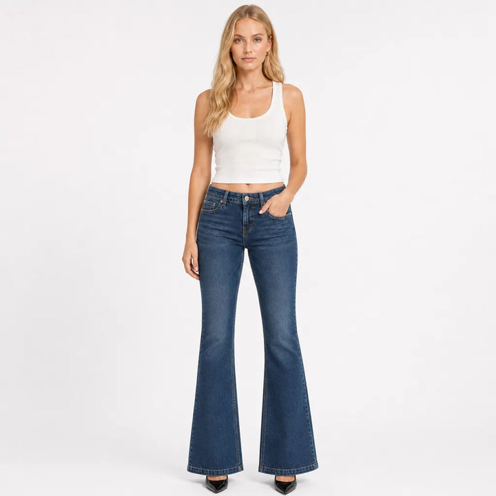 Women's Phelps Low-Rise Cotton Flare Jeans