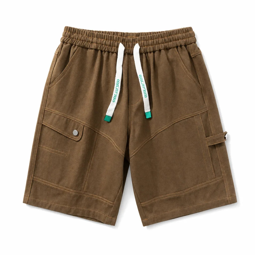 Beckett Cotton Shorts - Color:Brown;Size:S