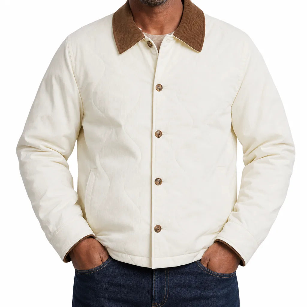 Beckett | Quilted Jacket - Color:White;Size:S