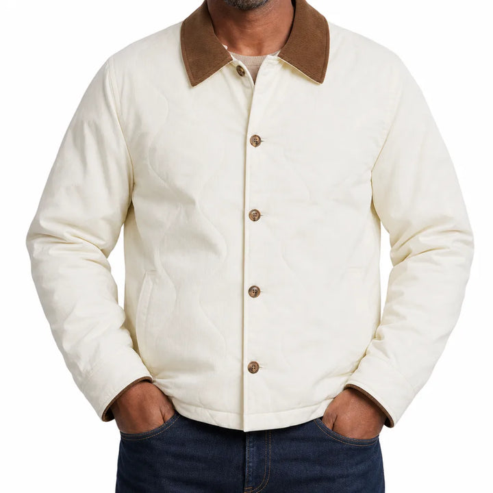 Beckett | Quilted Jacket - Color:White;Size:S