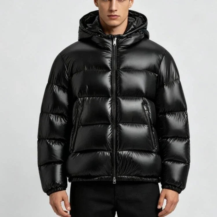 Beecher | Men's Hoodie Puffer Jacket - Color:Black;Size:XXS