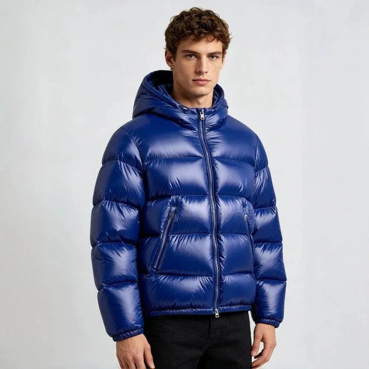 Men's Hoodie Puffer Jacket Blue.webp