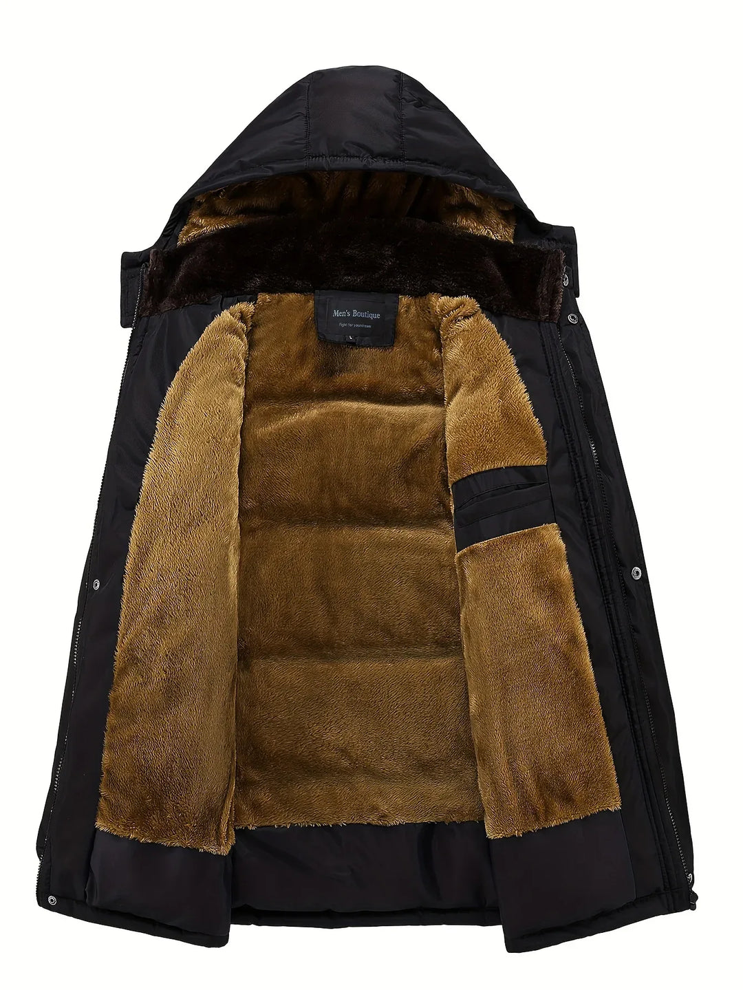 Men's Hooded Winter Padded Coat Black3.webp