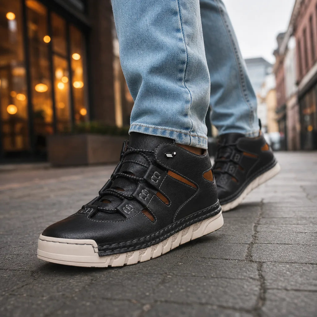 Men's Black Ridge Woven Fisherman Sandals