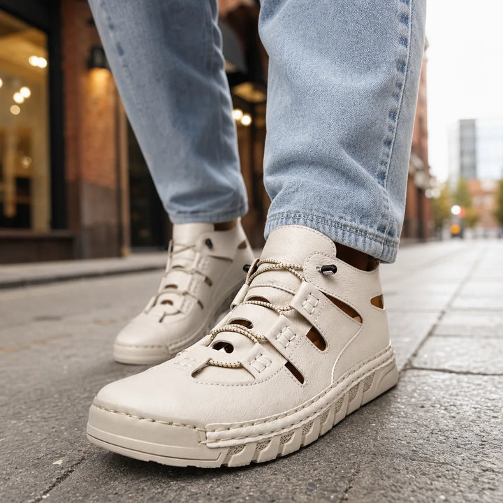 Men's White Ridge Woven Fisherman Sandals