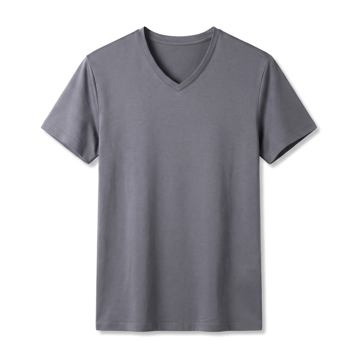Billie  V-Neck Tee - Color:V-Neck Grey;Size:S