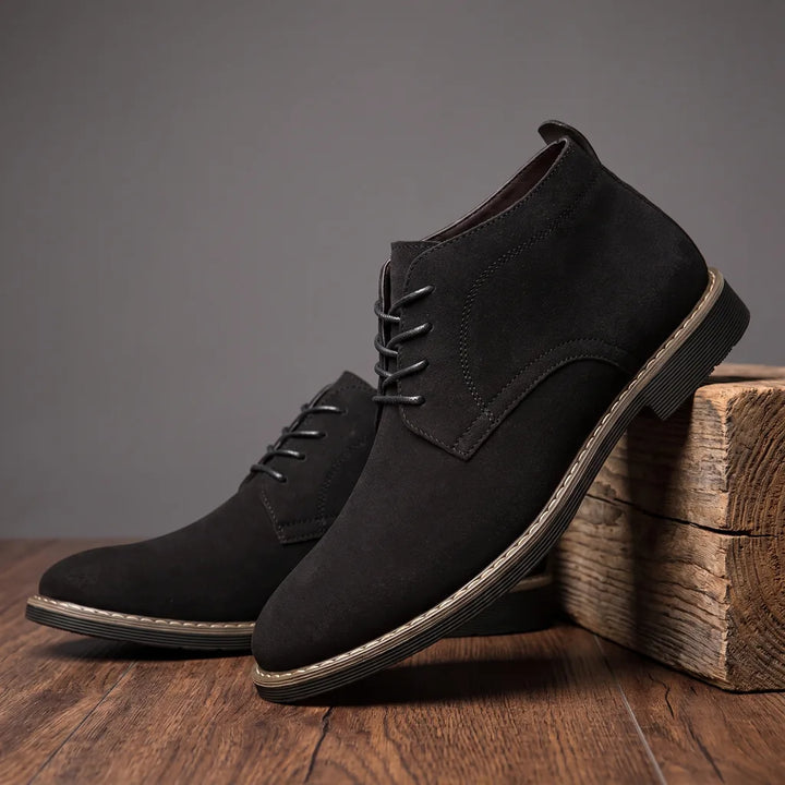 Billy | Men's Vintage Chukka Boots - Color:Black;Size:39