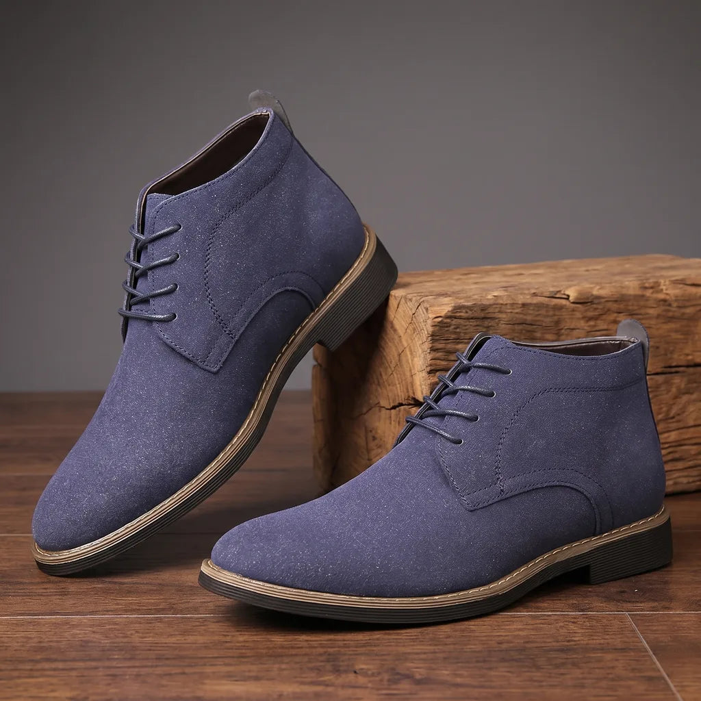 Billy | Men's Vintage Chukka Boots - Color:Blue;Size:39