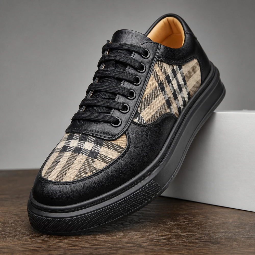 Black Alt Hollister Striped Panel Sneakers 1