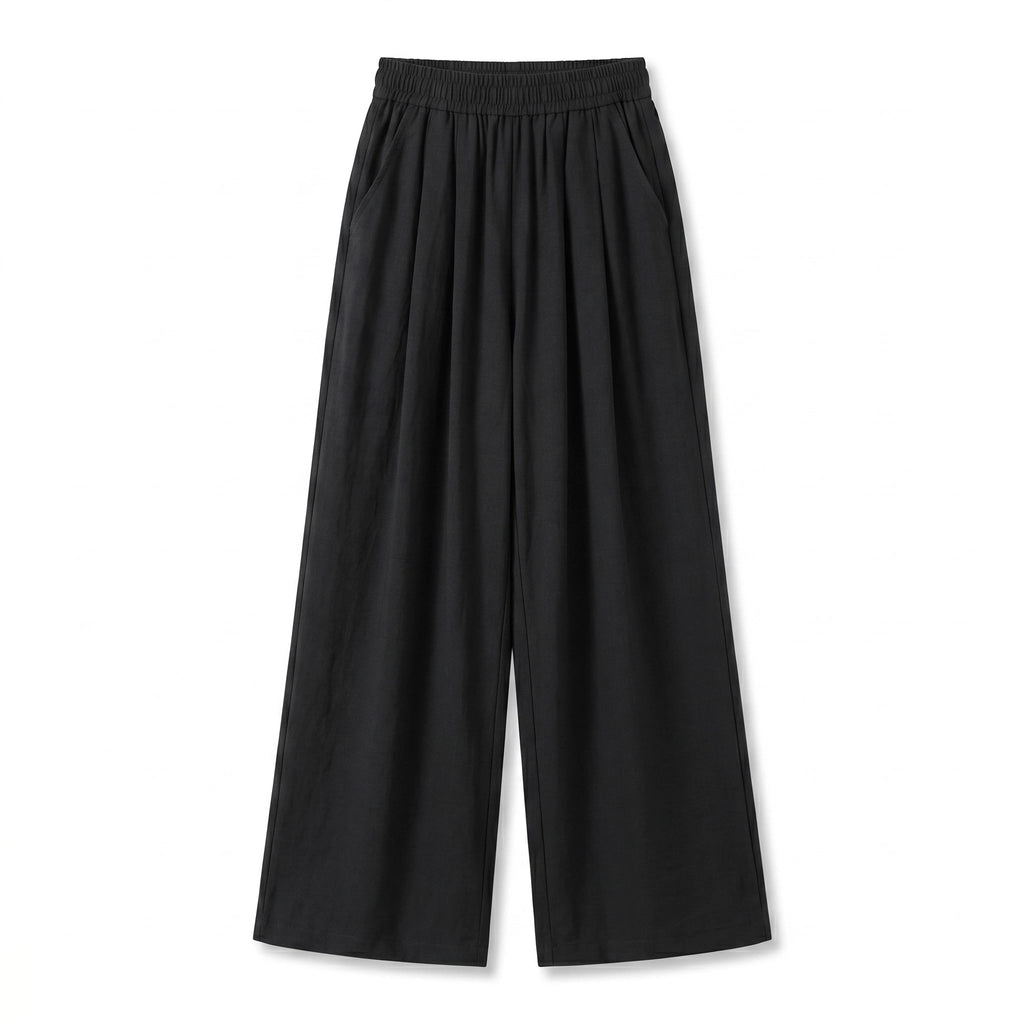 Amina Pleated Trousers - Color:Black;Size:S
