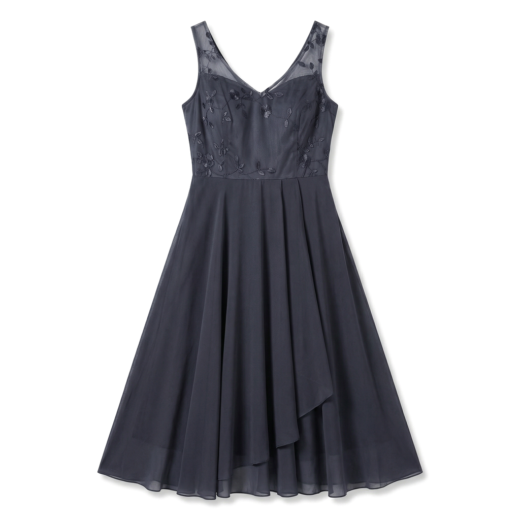 Black Elara Vance Chiffon Maxi 1