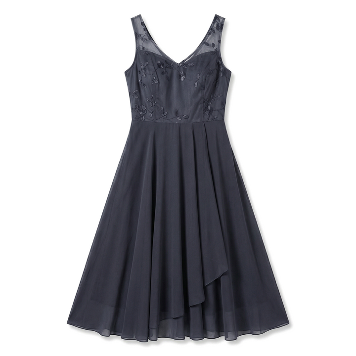 Black Elara Vance Chiffon Maxi 1