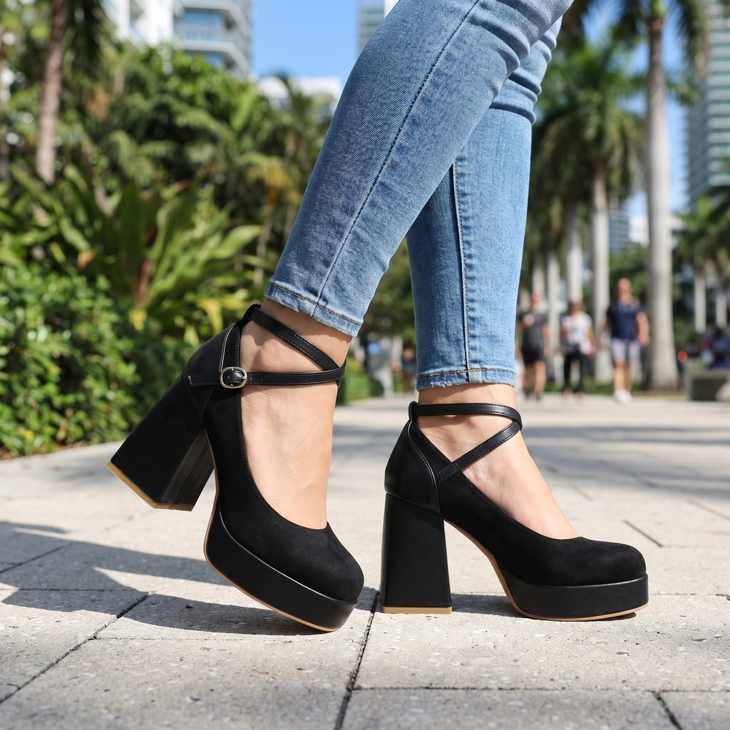 Black Elara Vance Mary Janes 2