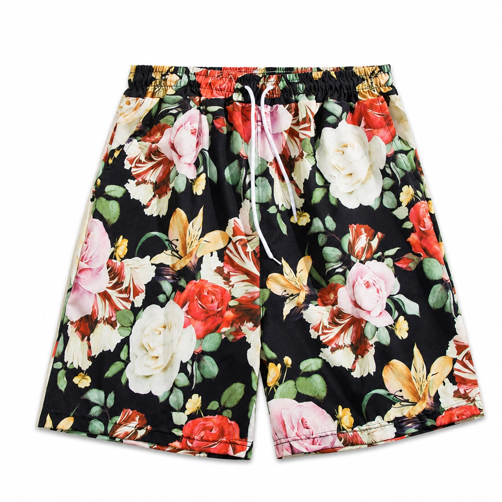 Keith Swim Shorts - Color:Black Floral;Size:S