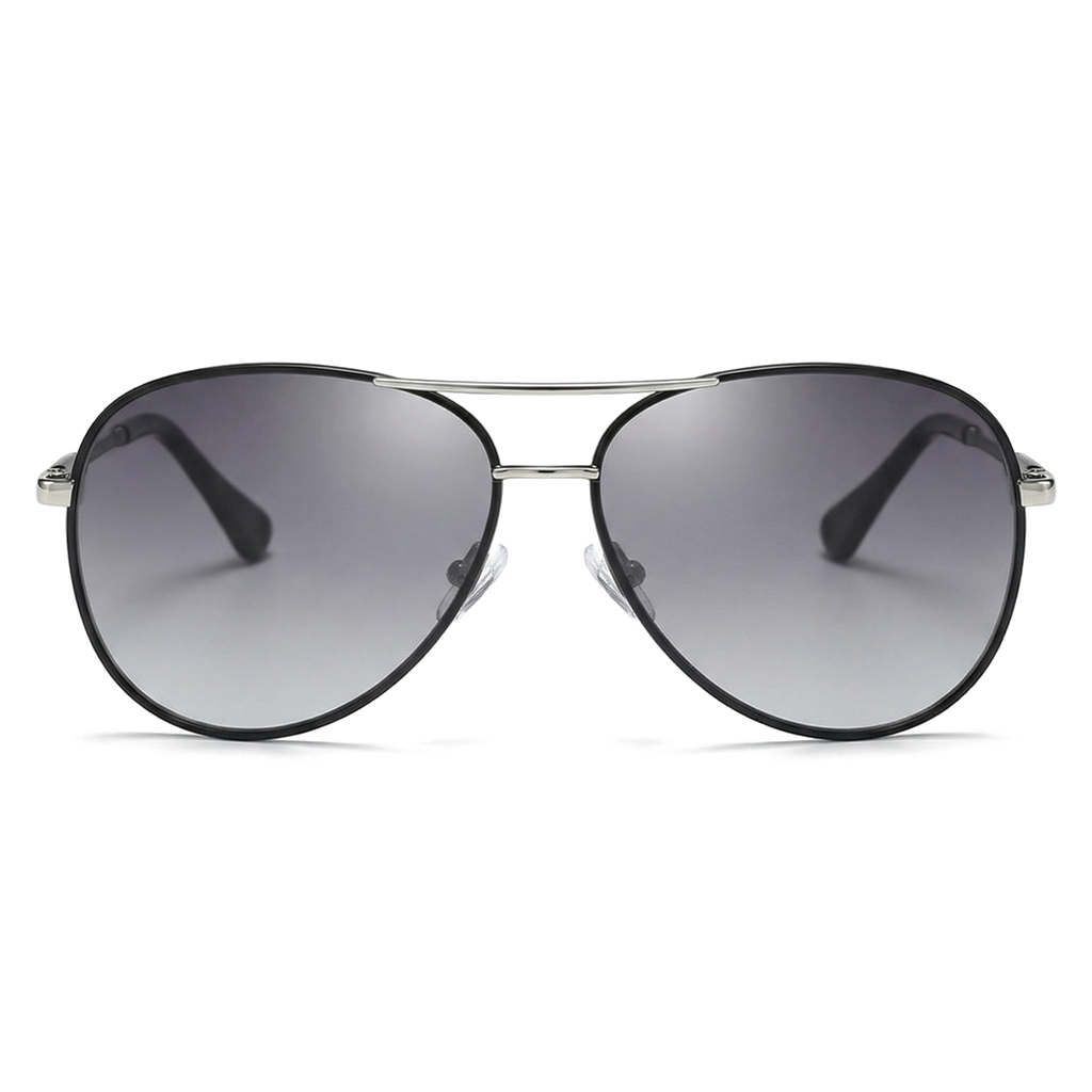Black Frame Grey Gradient Sienna Metal Aviator Shades 2