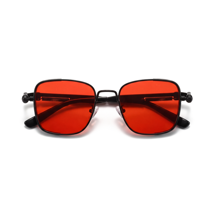 Black Frame / Red Lens Enzo Riccardi Bold Frame Shades 4