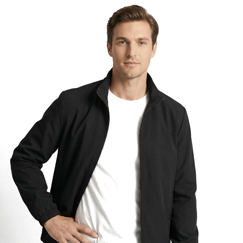 Black Harrison Angora Blend Jacket 4