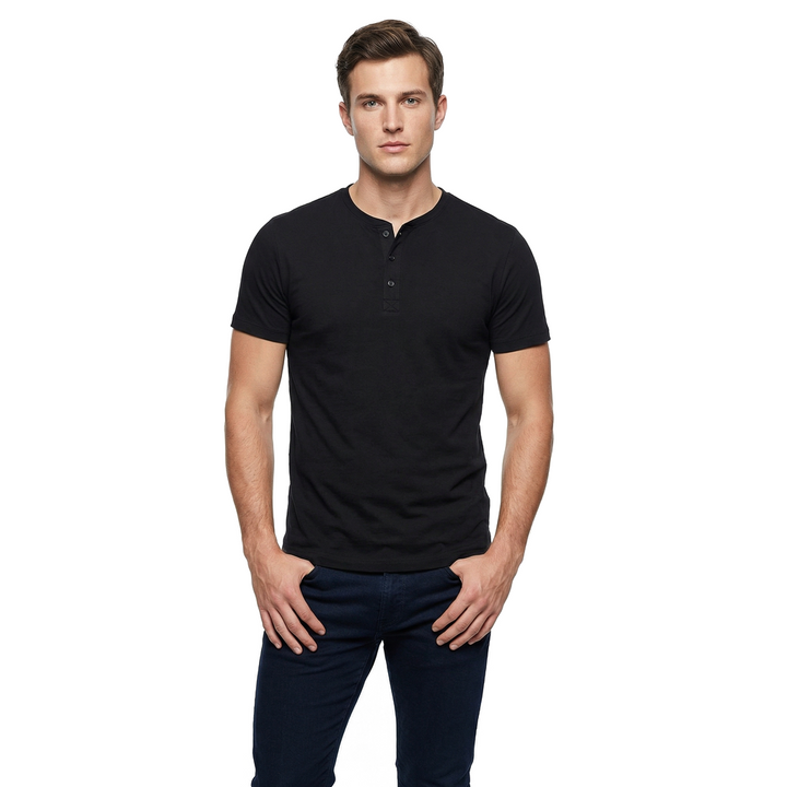 Black Hudson Waffle Henley 2