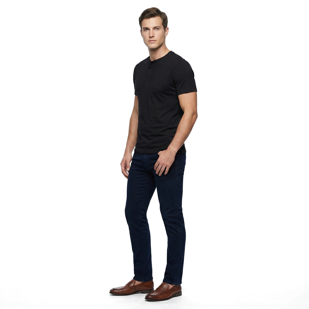 Black Hudson Waffle Henley 4