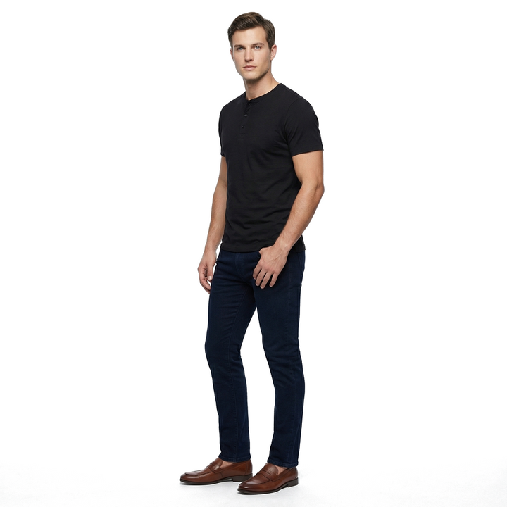 Black Hudson Waffle Henley 4