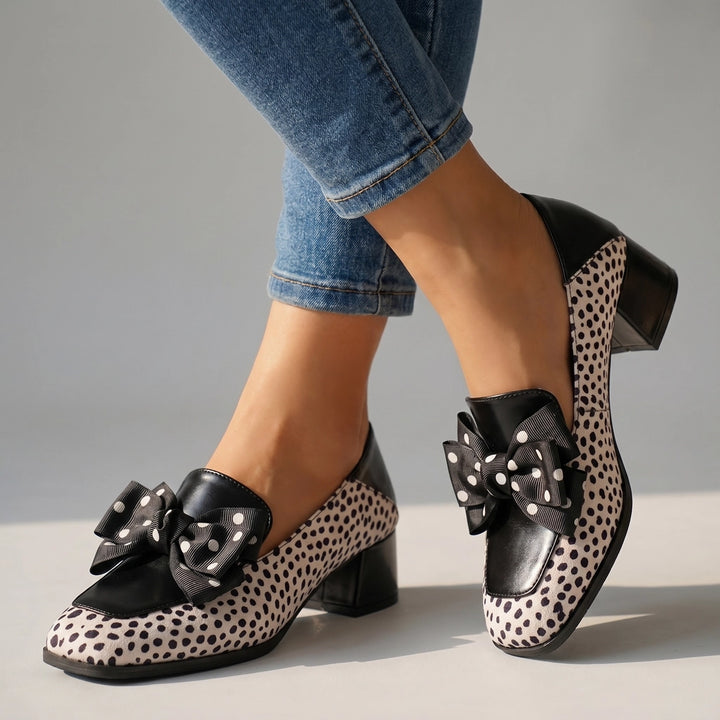 Naomi Bow-Tie Loafers - Color:Black;Size:36