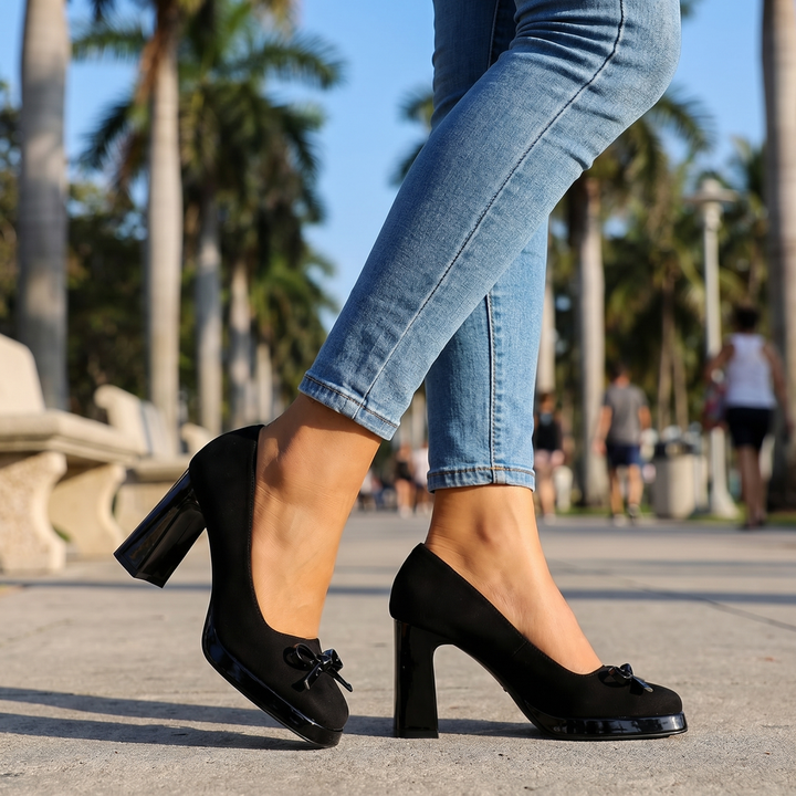 Black Seven Trees Suede Platforms 1